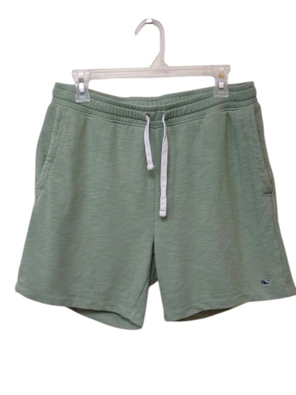 Vineyard Vines Men's Sage Green Knit 7" Jetty Slub Elastic Drawstring Shorts